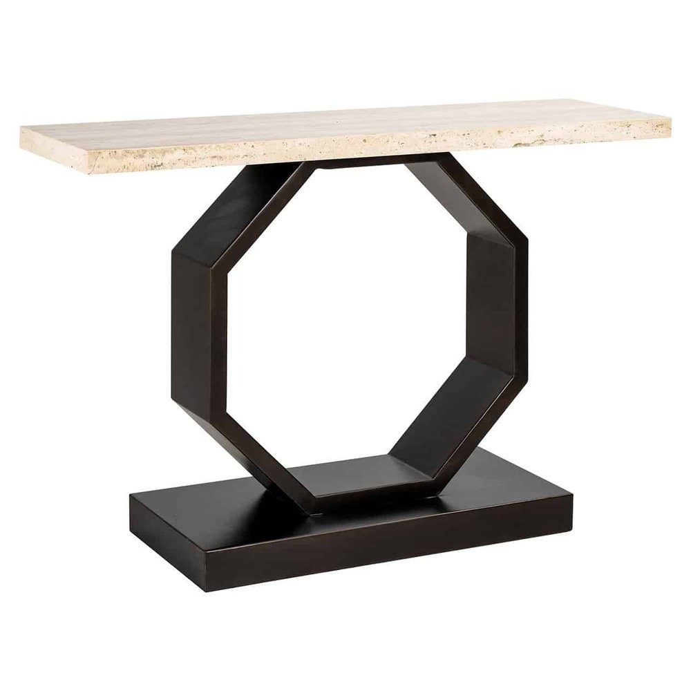 Product photograph of Richmond Interiors Avalon Console Table In Bronze from Olivia's