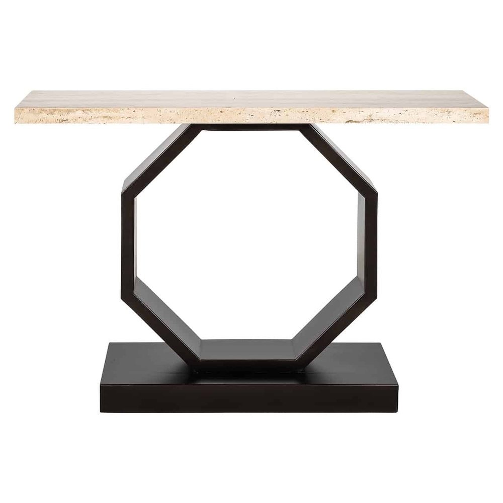 Product photograph of Richmond Interiors Avalon Console Table In Bronze from Olivia's.