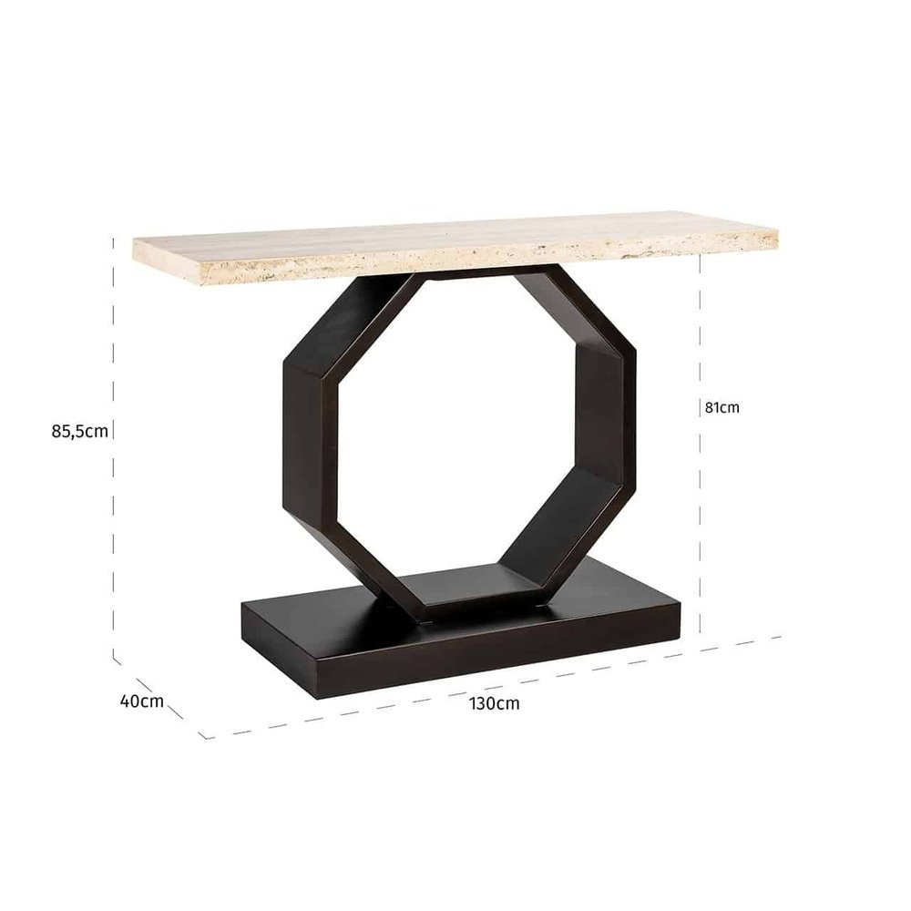 Product photograph of Richmond Interiors Avalon Console Table In Bronze from Olivia's.