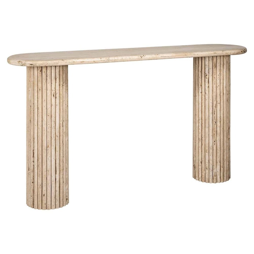 Product photograph of Richmond Interiors La Cantera Oval Console Table from Olivia's