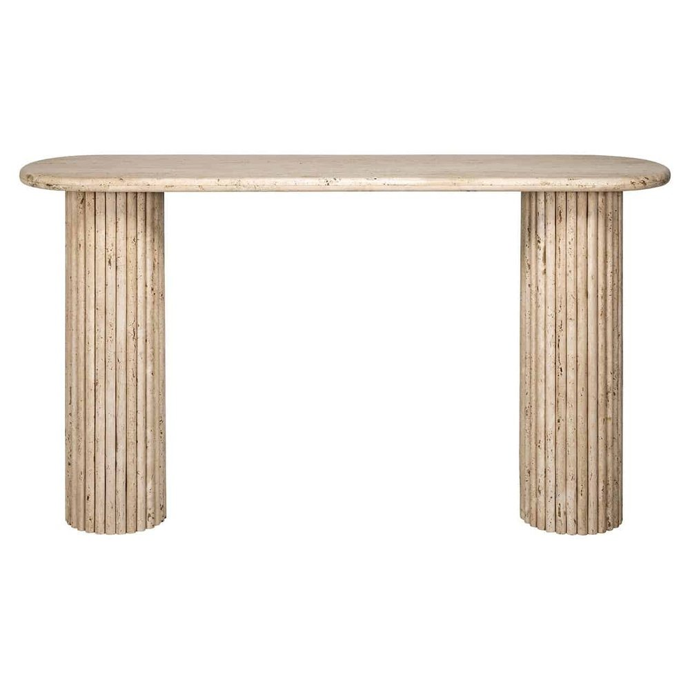 Product photograph of Richmond Interiors La Cantera Oval Console Table from Olivia's.