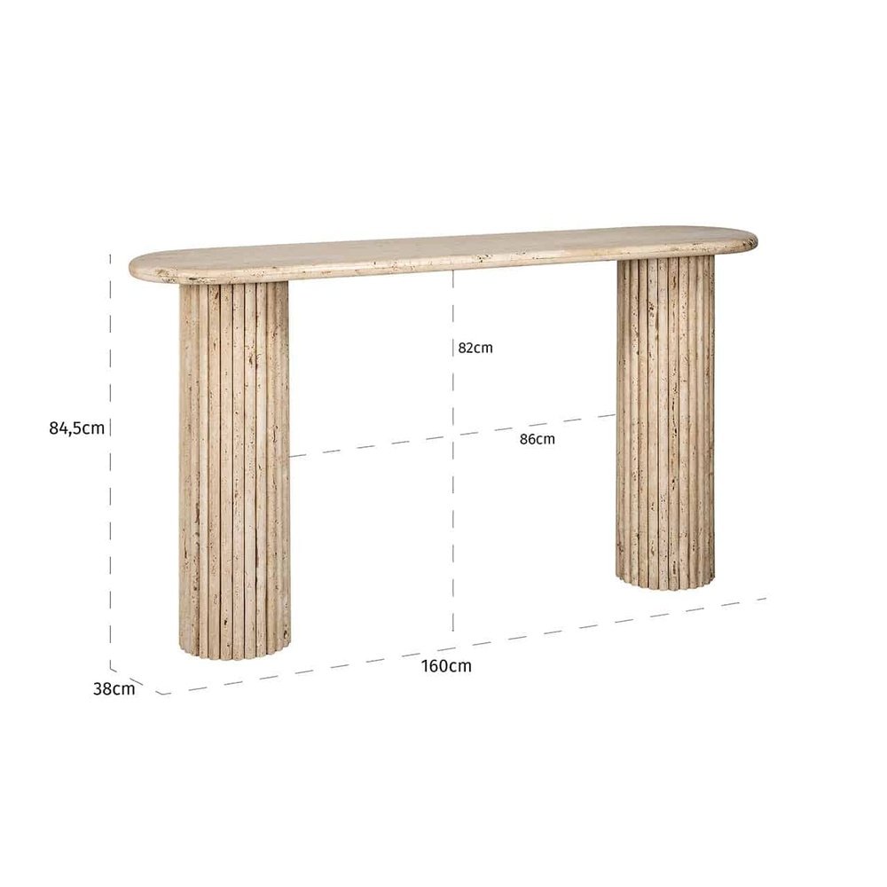 Product photograph of Richmond Interiors La Cantera Oval Console Table from Olivia's.