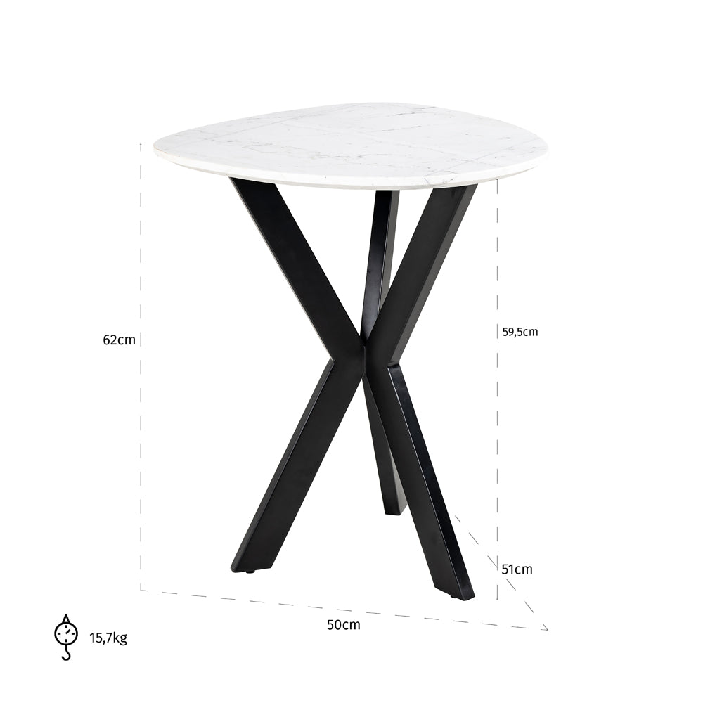 Product photograph of Richmond Interiors Trocadero Side Table - White from Olivia's.