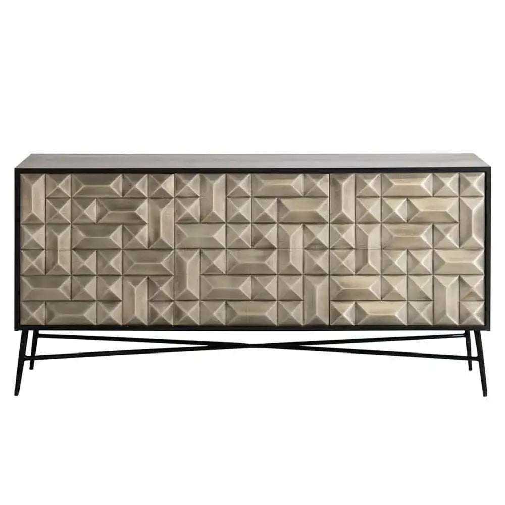 Product photograph of Richmond Interiors Tetro Sideboard In Silver from Olivia's