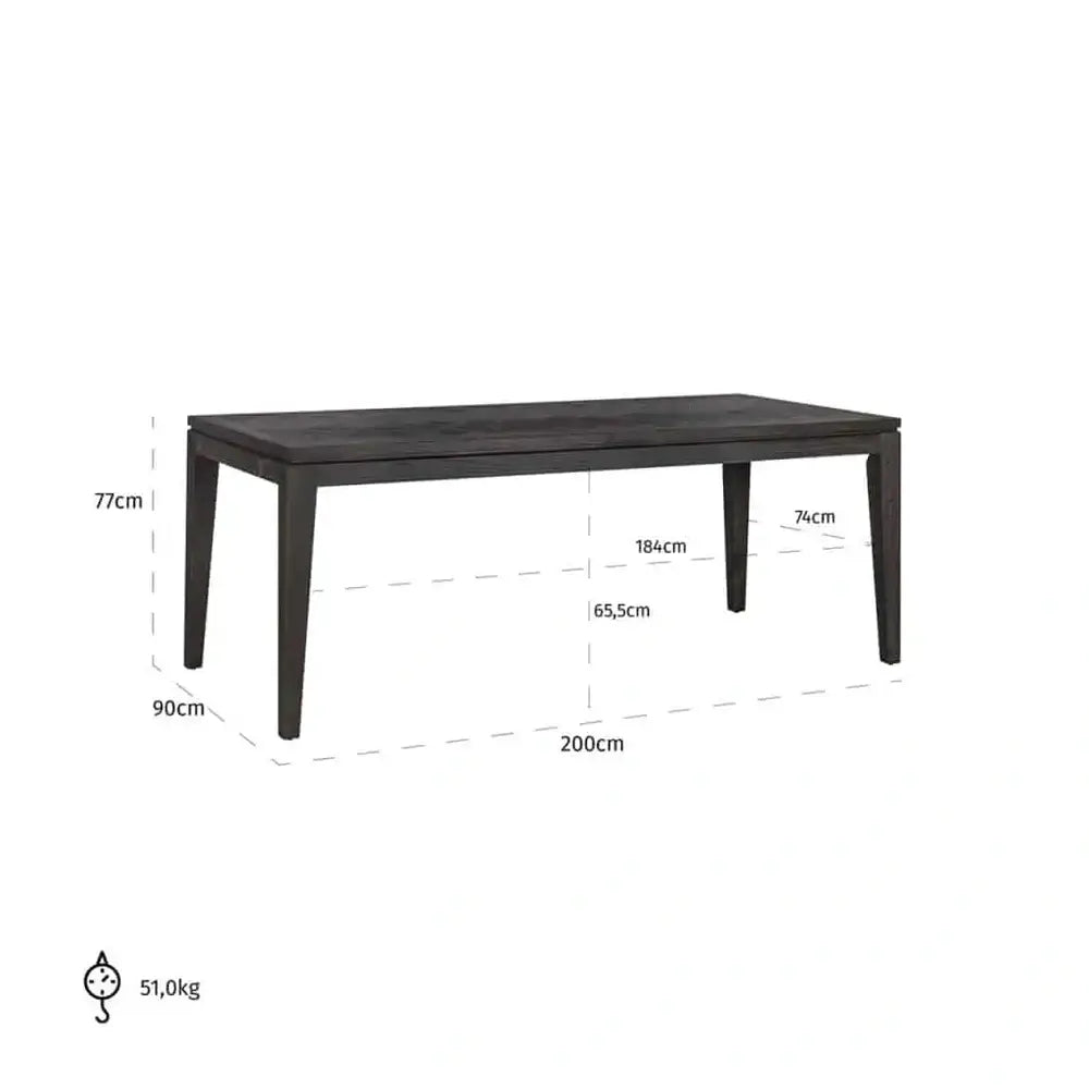 Product photograph of Richmond Interiors Blackbone Dining Table Large from Olivia's.