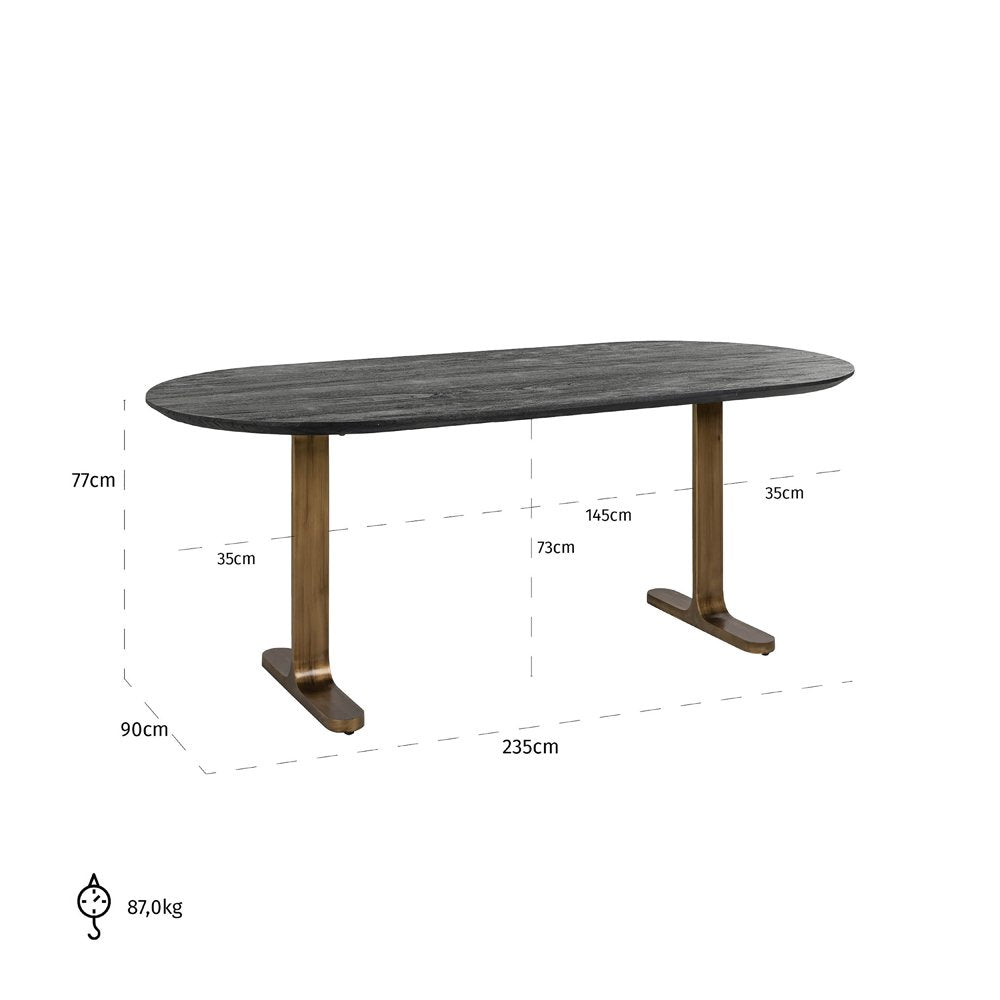 Product photograph of Richmond Interiors Revelin 235cm Dining Table from Olivia's.