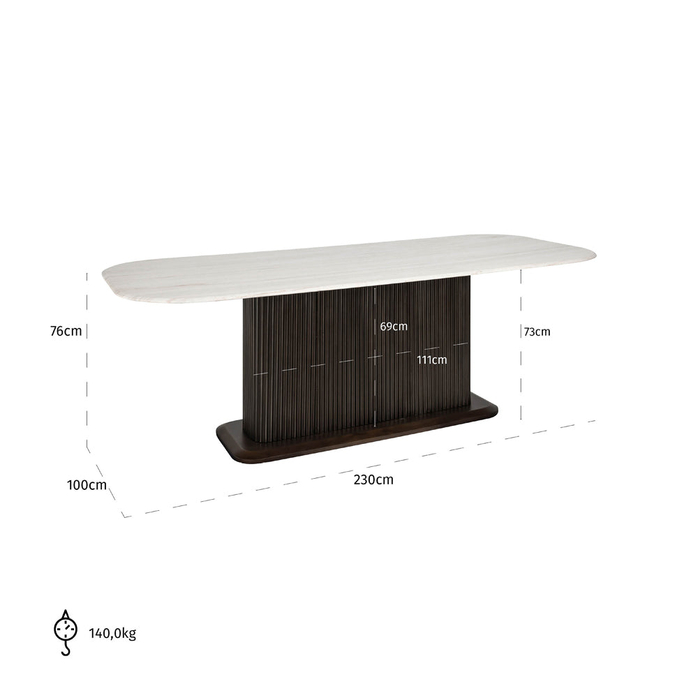 Product photograph of Richmond Interiors Mayfield 230cm Dining Table from Olivia's.