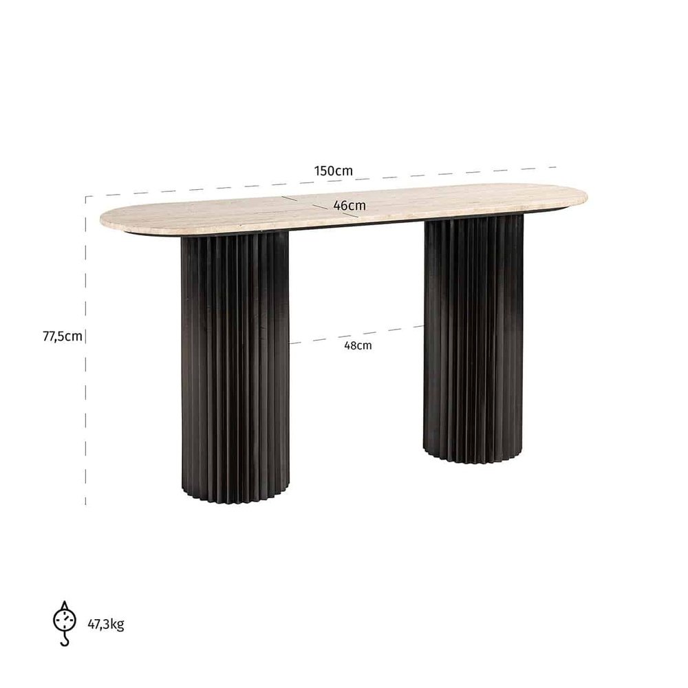 Product photograph of Richmond Interiors Hampton Console Table from Olivia's.