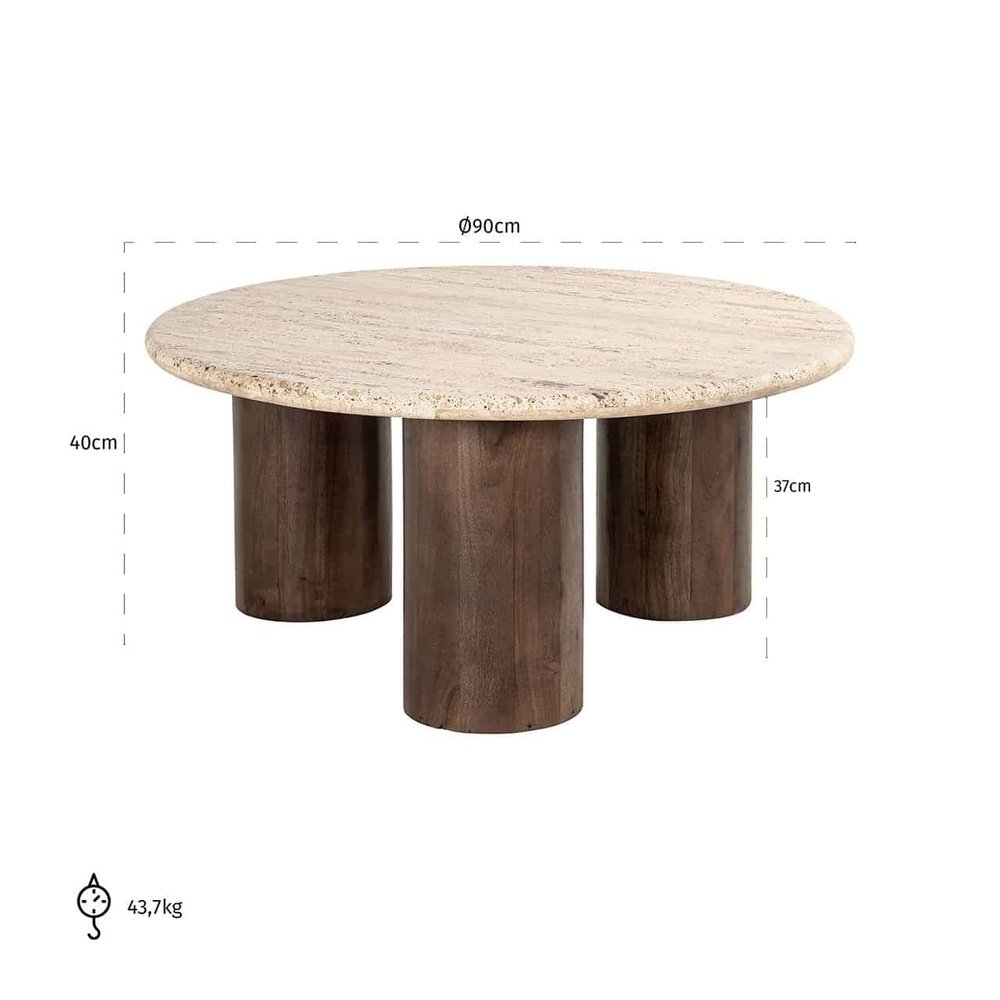 Product photograph of Richmond Interiors Douglas Coffee Table - Round from Olivia's.