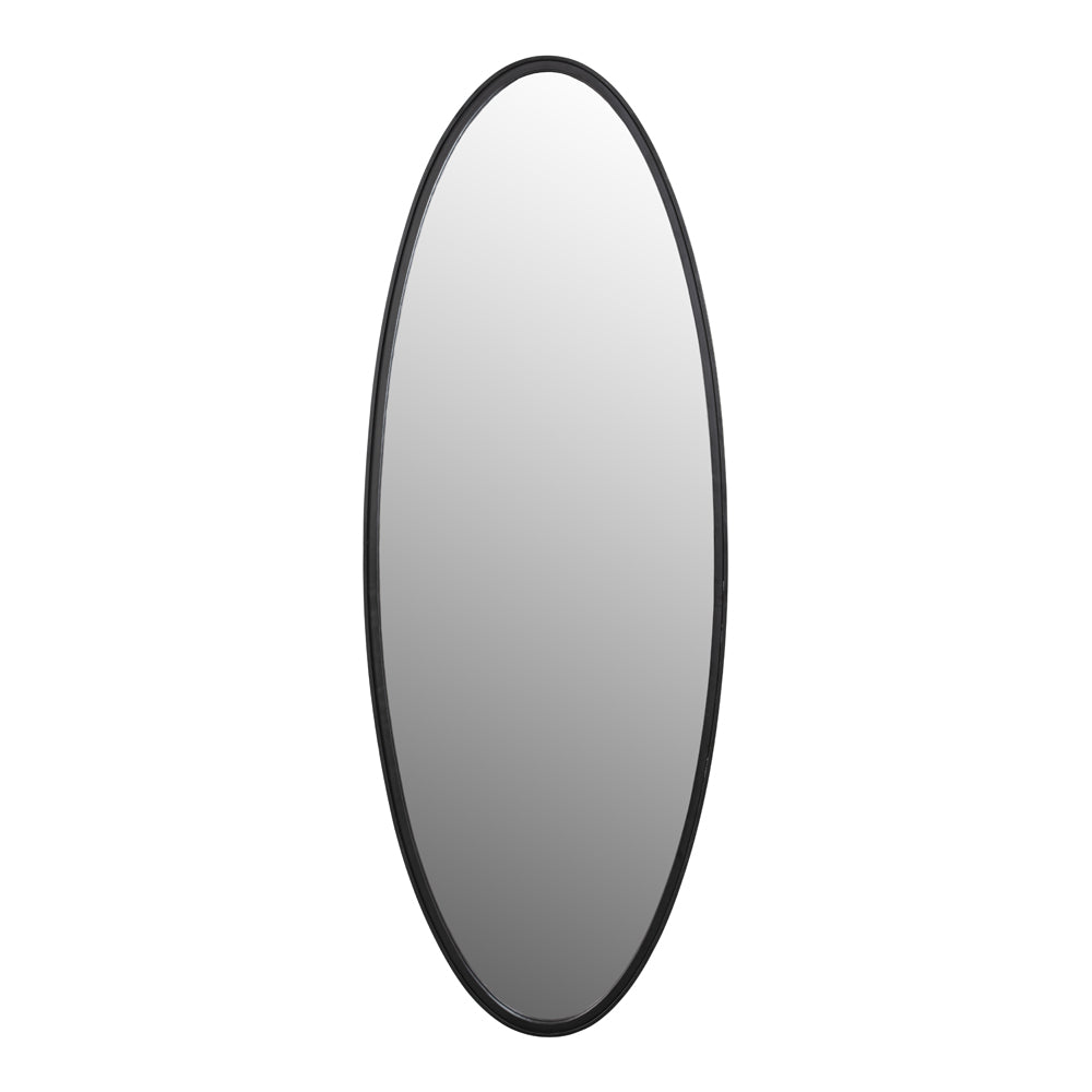 Product photograph of Olivia S Nordic Living Collection - Mo Oval Mirror In Black Outlet Large from Olivia's