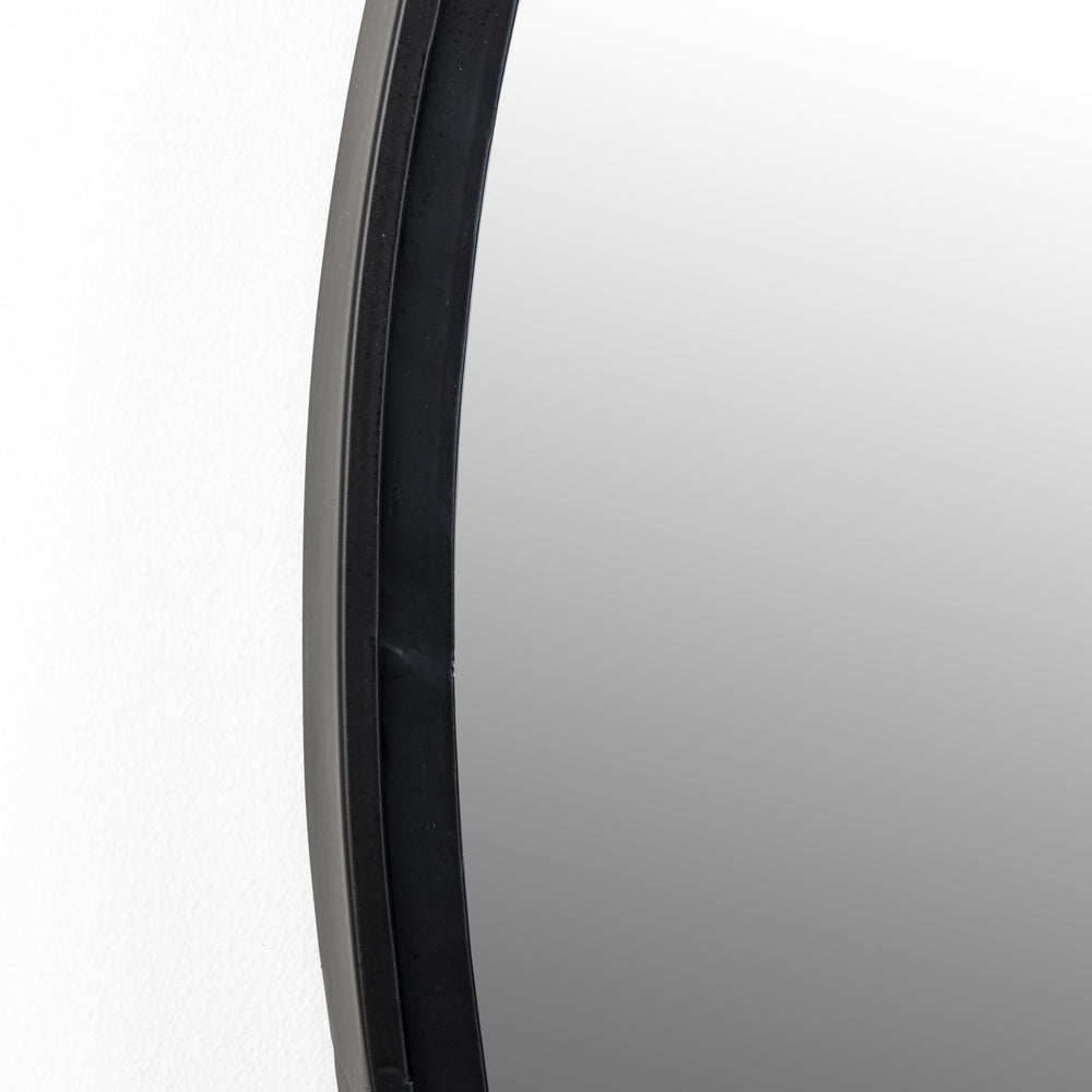 Product photograph of Olivia S Nordic Living Collection - Mo Oval Mirror In Black Outlet Medium from Olivia's.