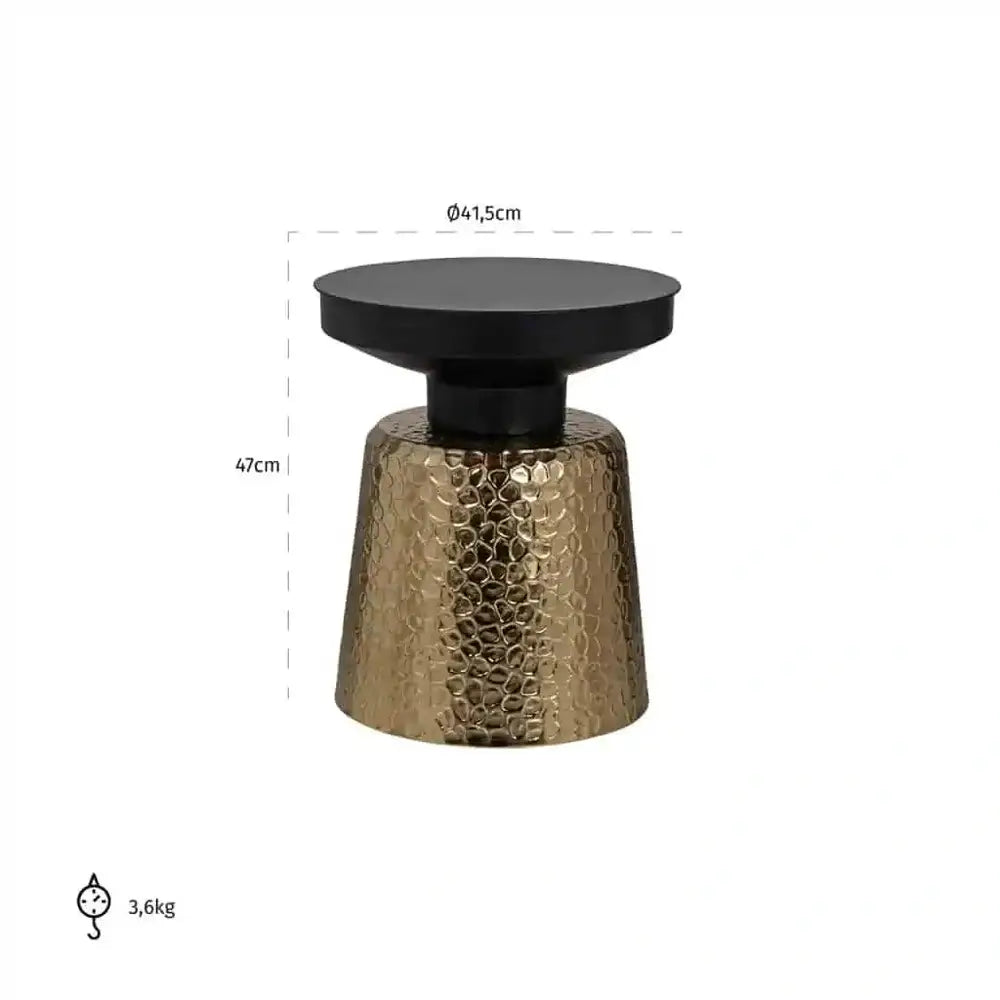 Product photograph of Richmond Interiors Freddie Side Table In Gold from Olivia's.
