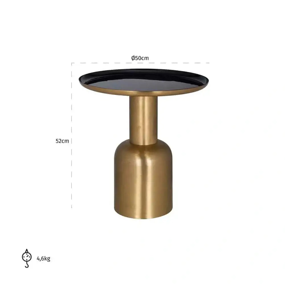Product photograph of Richmond Interiors Xara Side Table In Gold from Olivia's.