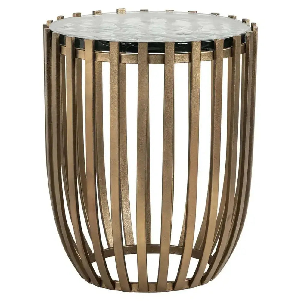 Product photograph of Richmond Interiors Volante Side Table In Gold from Olivia's