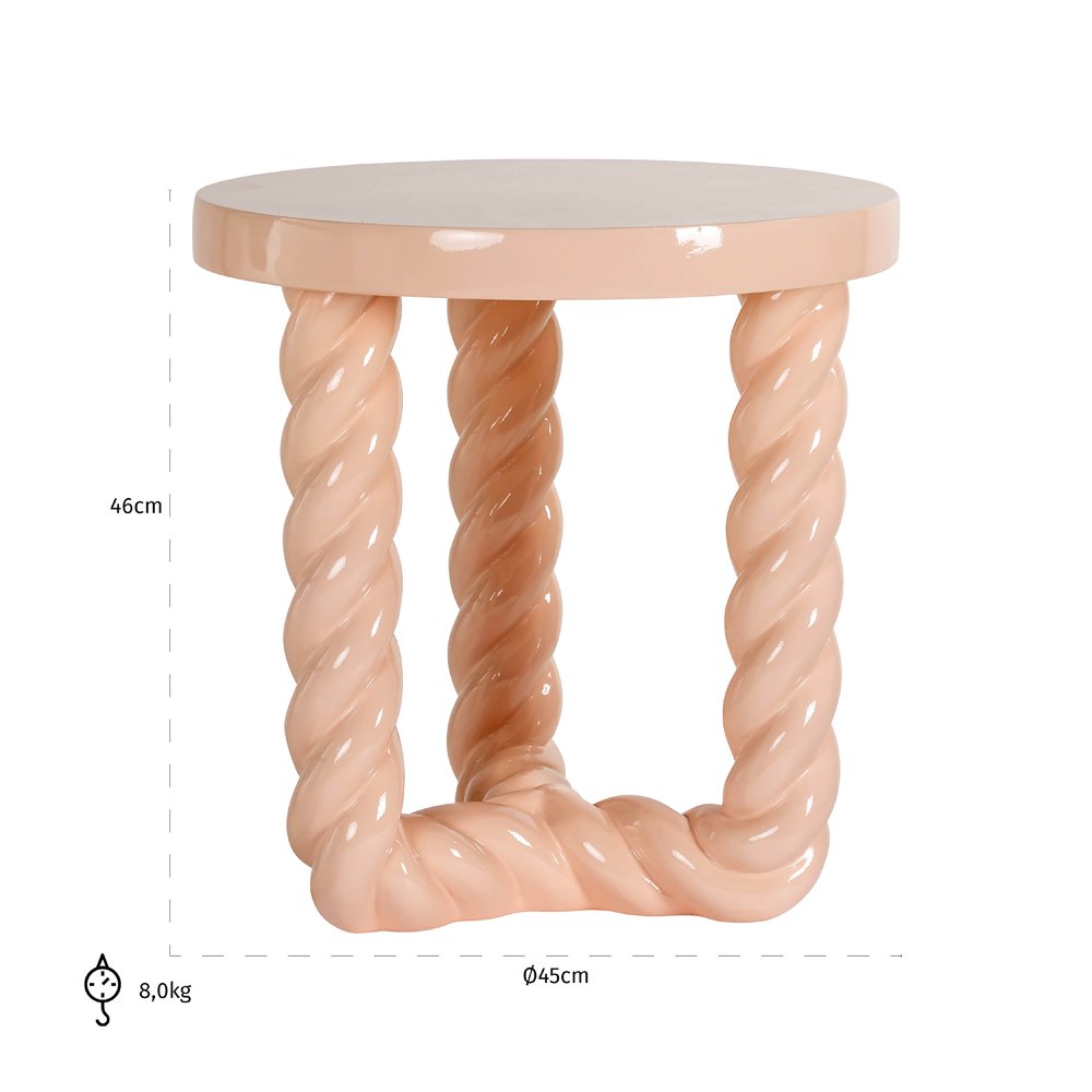 Product photograph of Richmond Interiors Rosly Side Table - Pink from Olivia's.