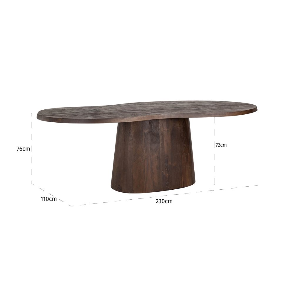 Product photograph of Richmond Interiors Odile 230cm Dining Table - Dark Brown from Olivia's.