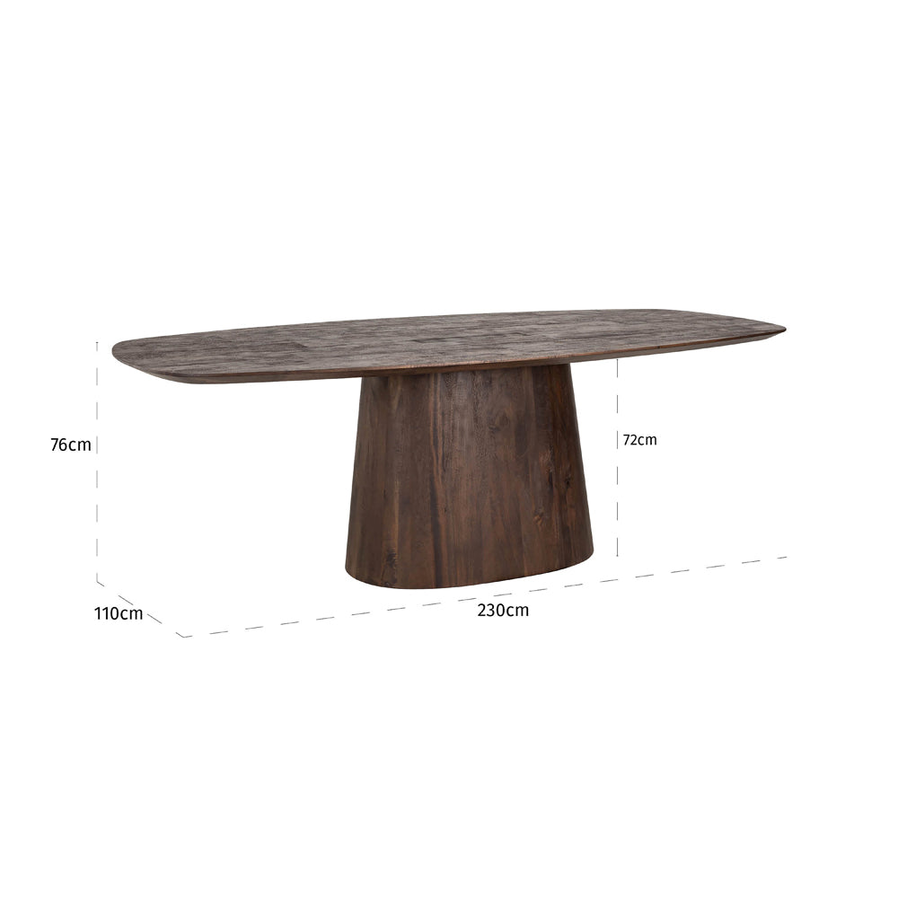 Product photograph of Richmond Interiors Alix Danish Oval 230cm Dining Table from Olivia's.