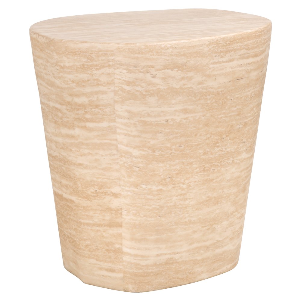 Product photograph of Richmond Interiors Fictus Side Table - Faux Travertine from Olivia's