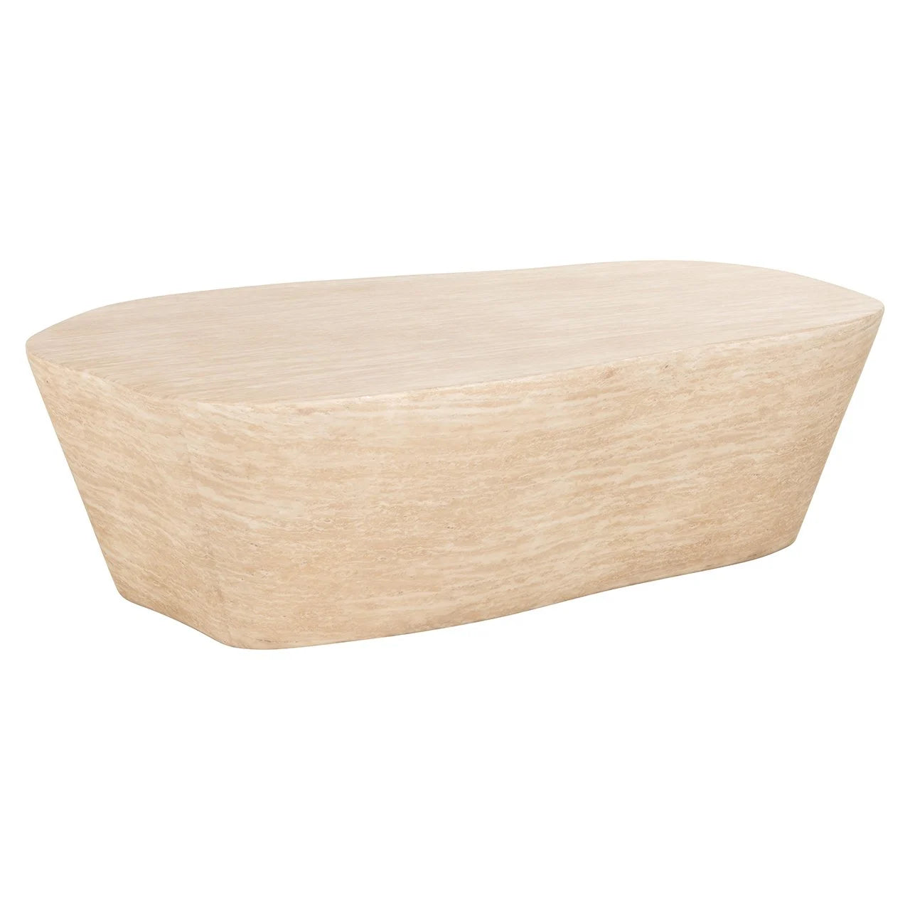 Richmond Interiors Fictus 125cm Coffee Table Faux Travertine