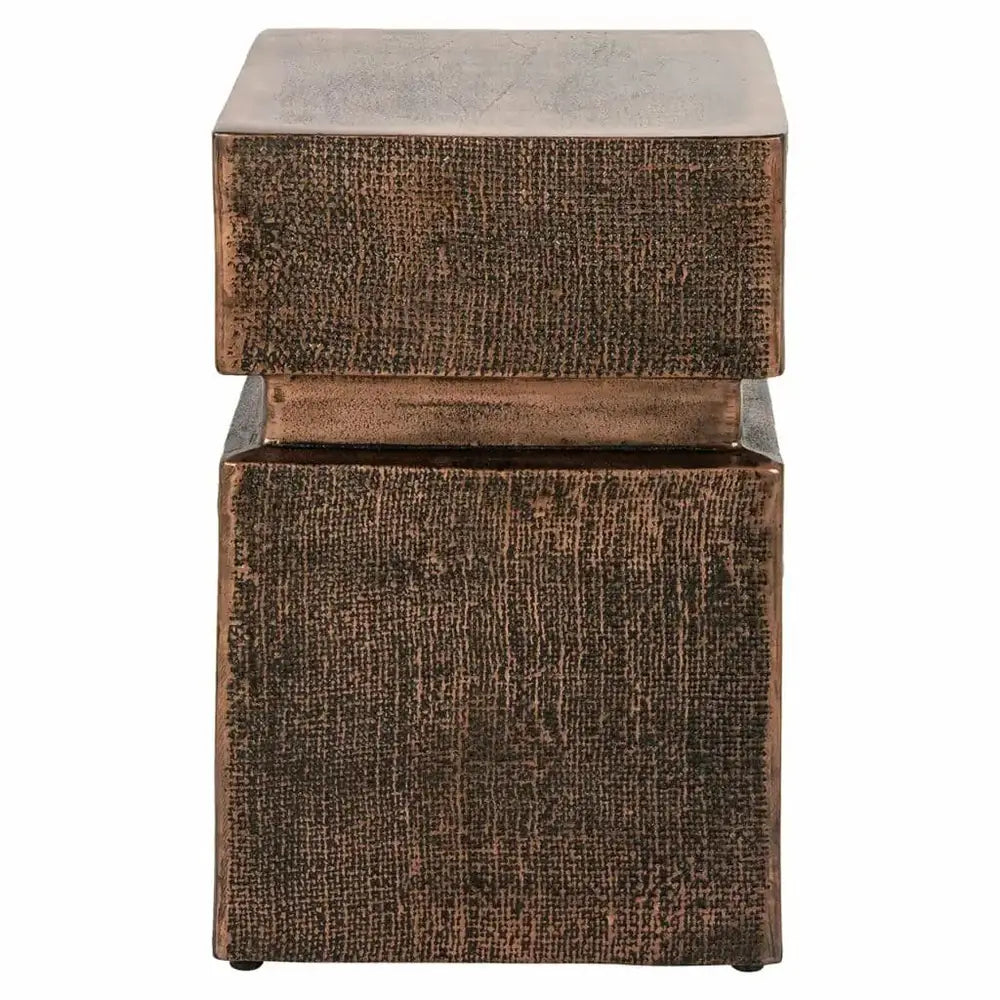 Product photograph of Richmond Interiors Nox Side Table In Bronze from Olivia's.