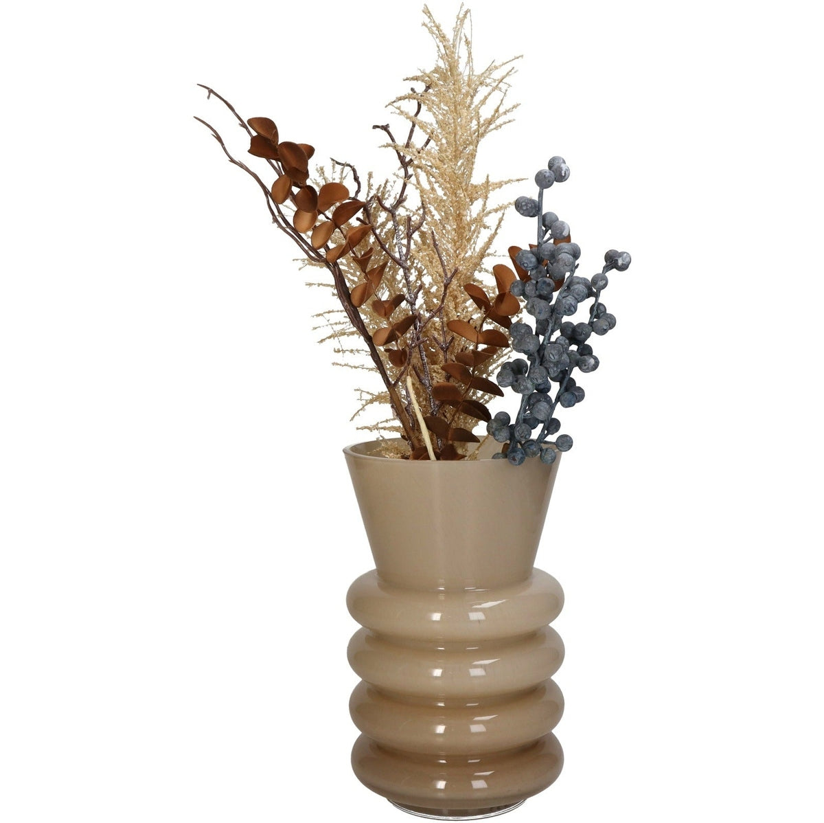 Libra Interiors Vase Glass Beige