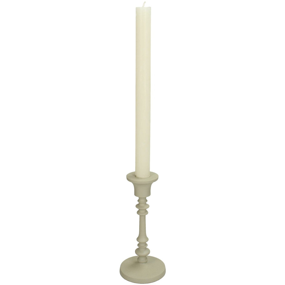 Libra Interiors Candle Stick Aluminium Ivory Large