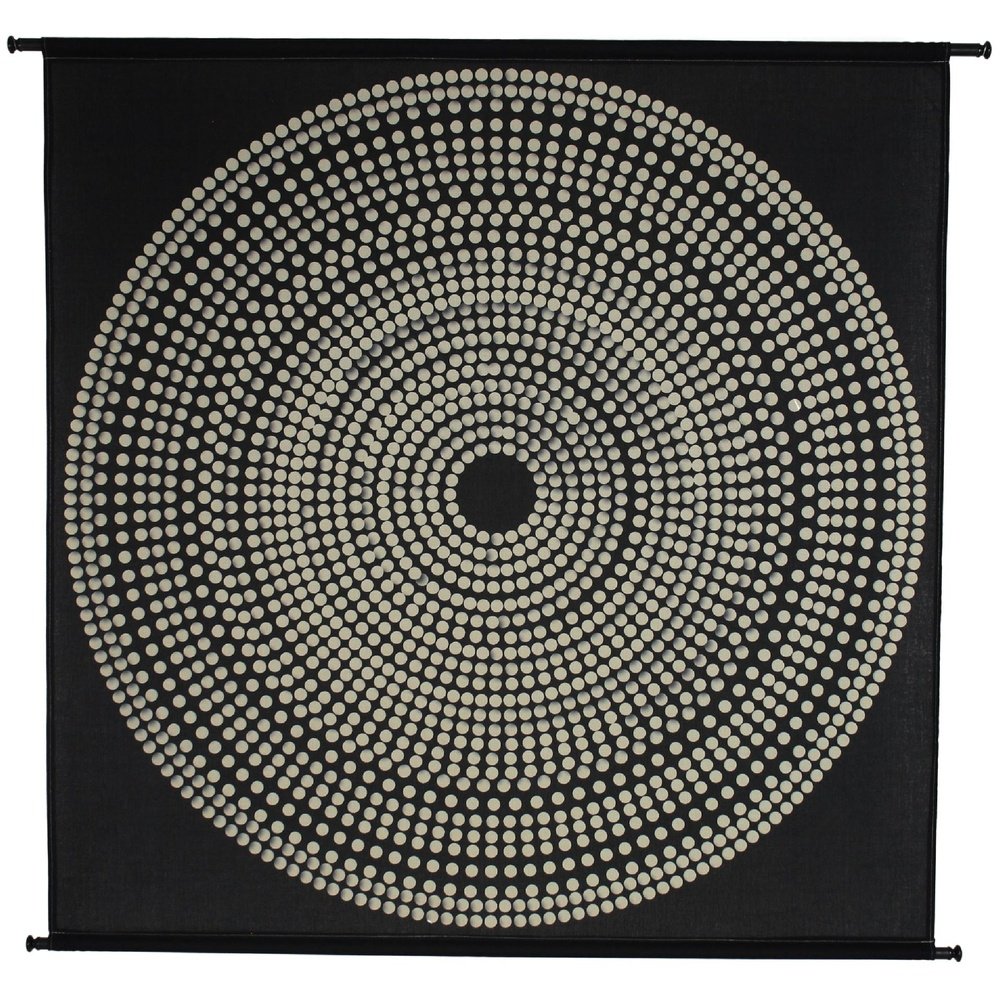 Product photograph of Libra Interiors Wall Hanging Circles Polyester Black from Olivia's