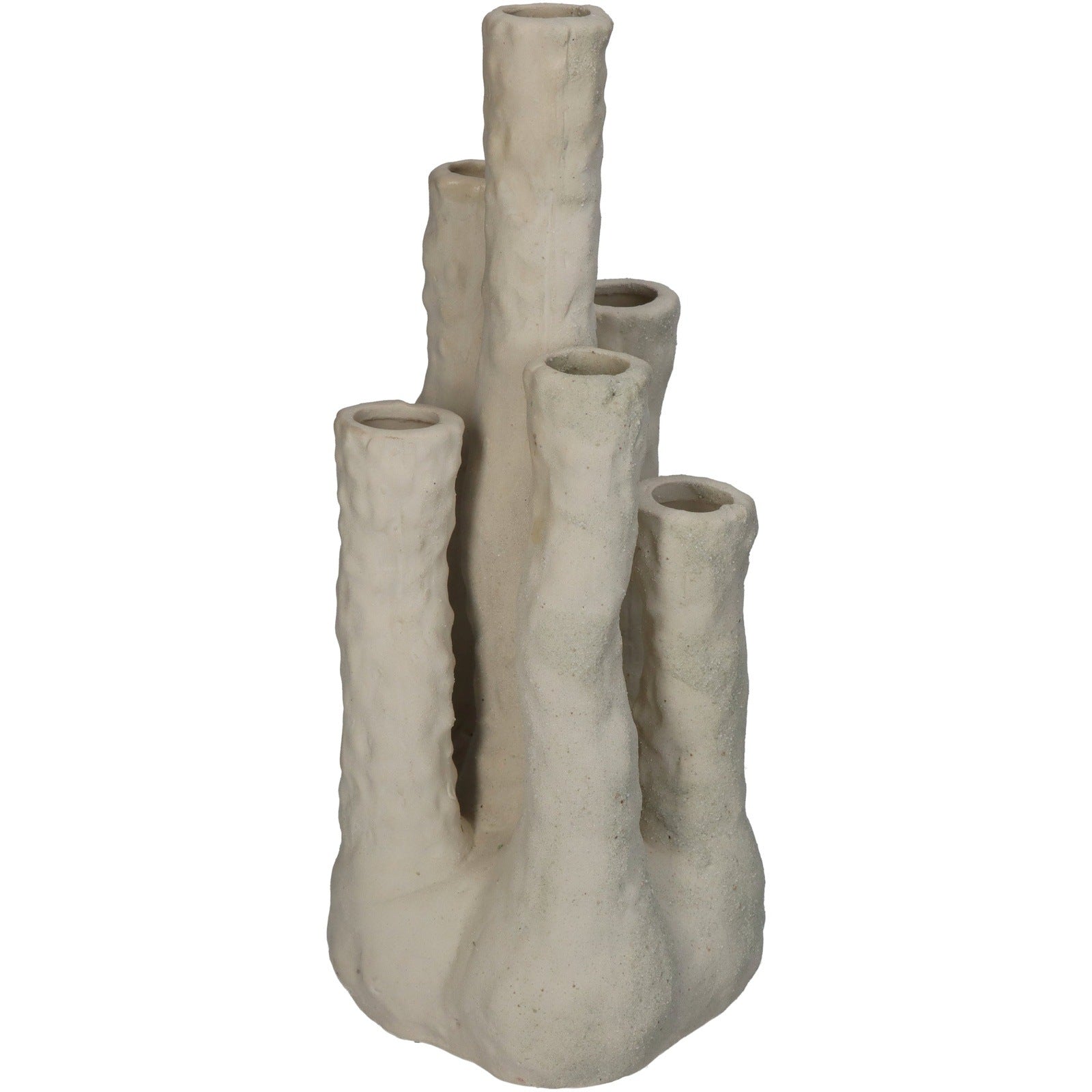 Product photograph of Libra Interiors Vase Coral Fine Earthenware Ecru Small from Olivia's.