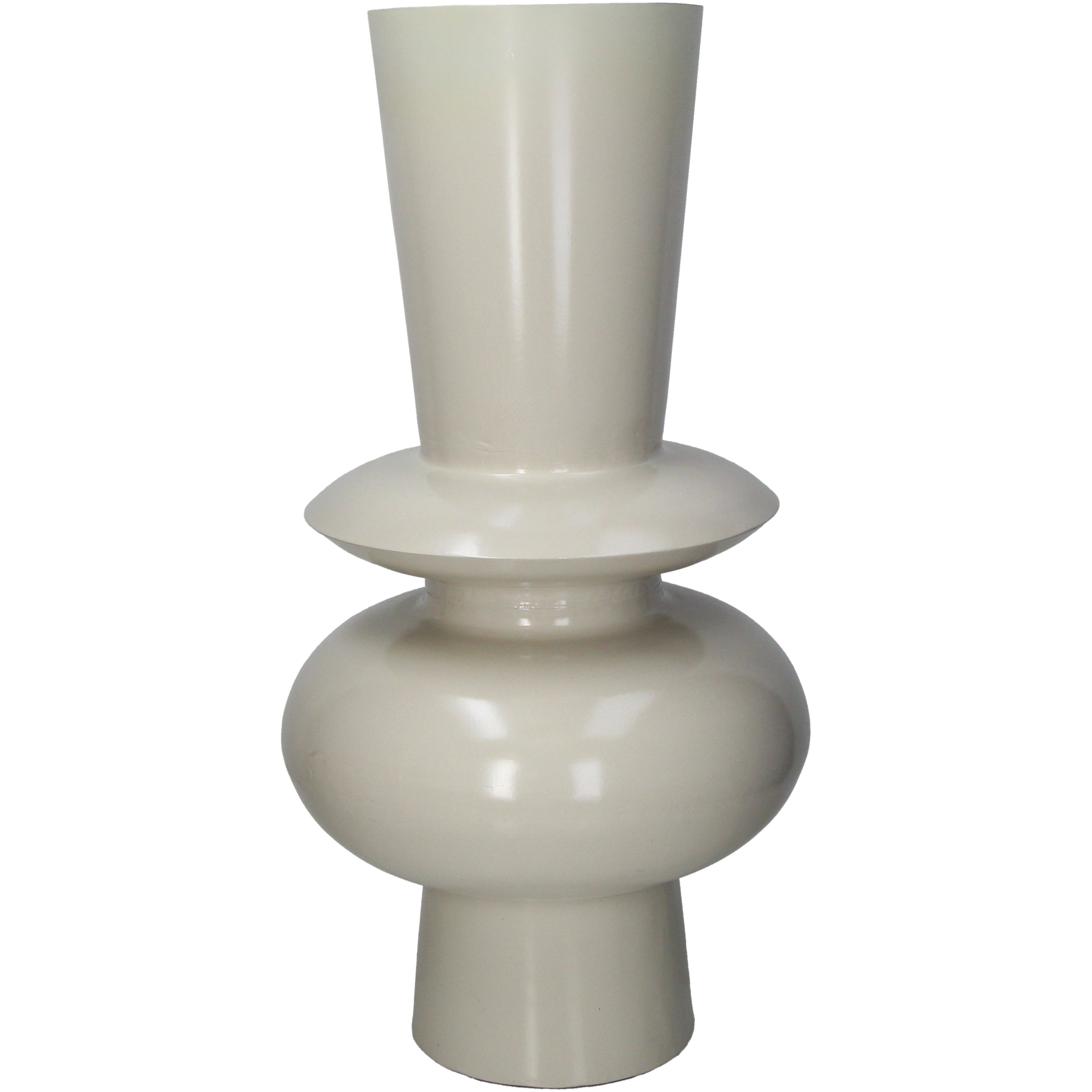 Product photograph of Libra Interiors Vase Iron Ivory Small from Olivia's.