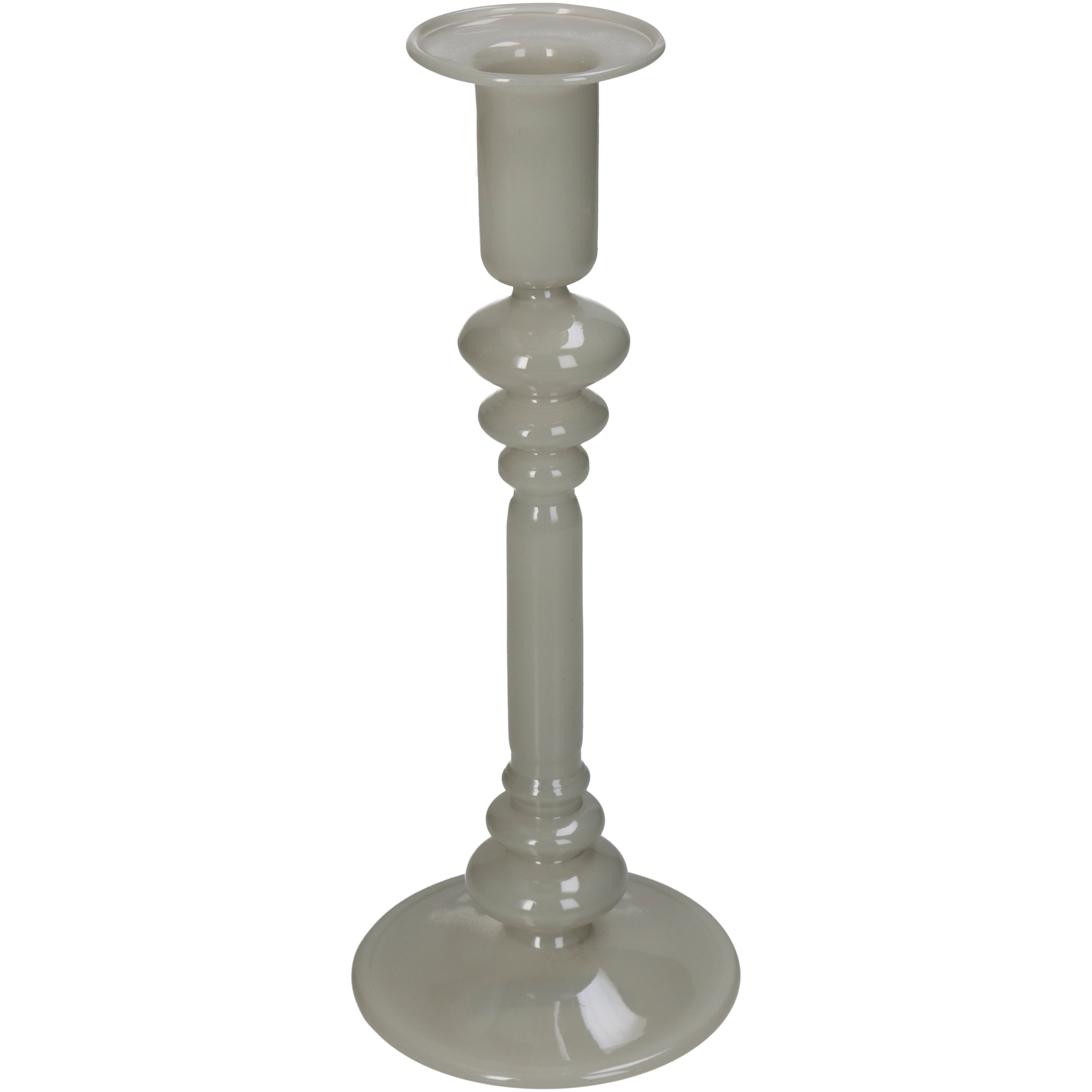 Product photograph of Libra Interiors Glass Candle Stick In Ivory from Olivia's.