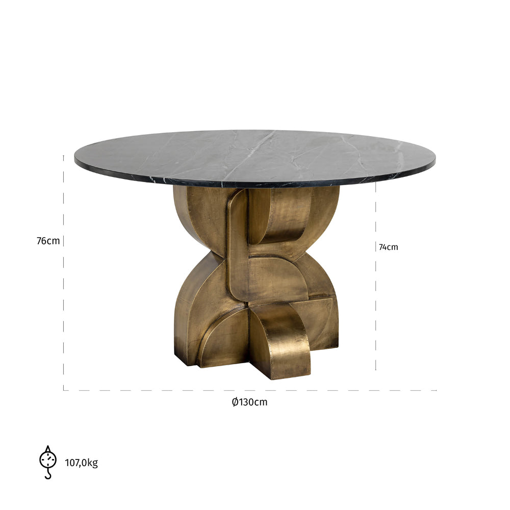 Product photograph of Richmond Interiors Maddox 130cm Round Dining Table from Olivia's.