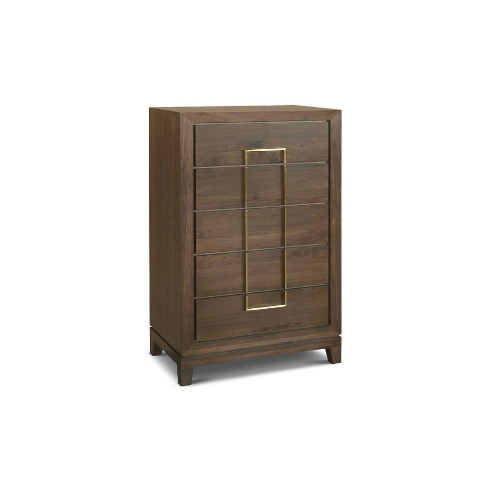 Product photograph of Berkeley Designs Lucca Tall Chest In Walnut from Olivia's