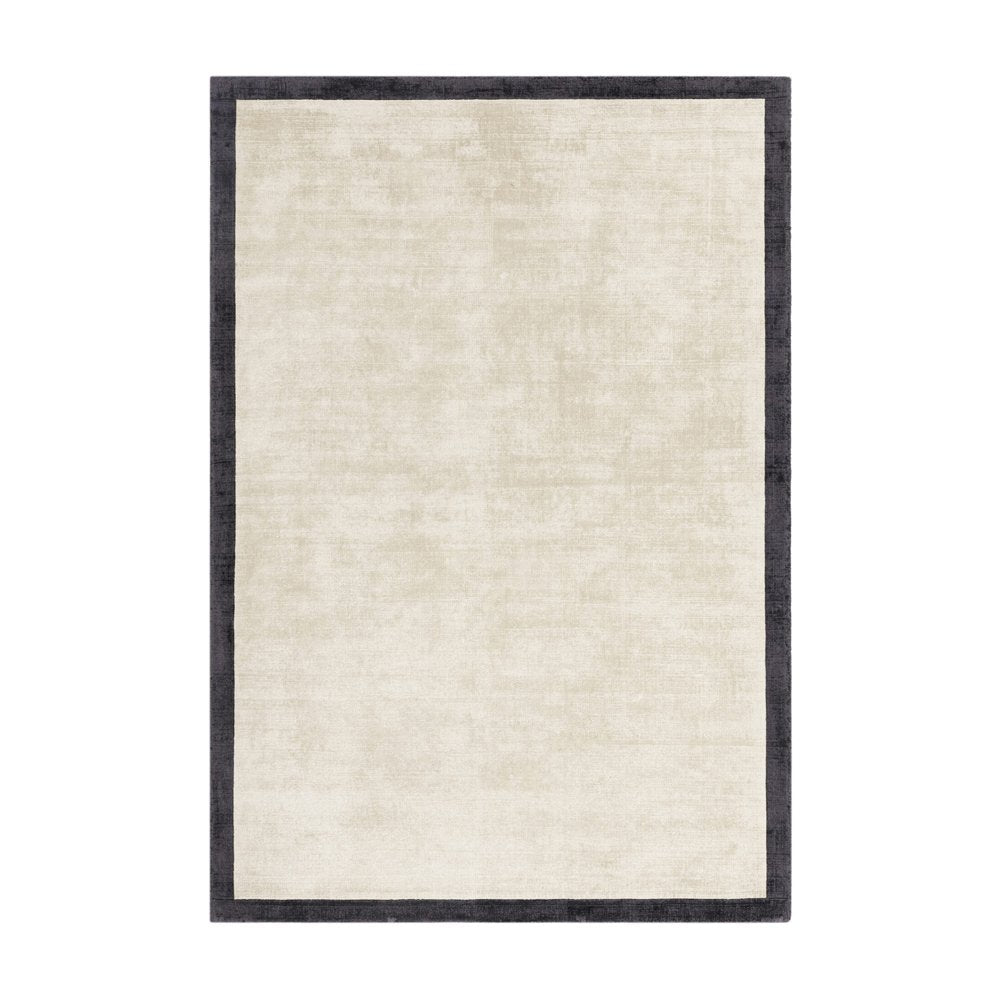 Product photograph of Asiatic Carpets Blade Border Rug Putty Charcoal 120x170cm from Olivia's