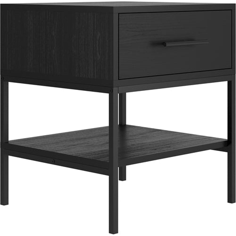 Oco Borough Bedside Cabinet In Matte Black