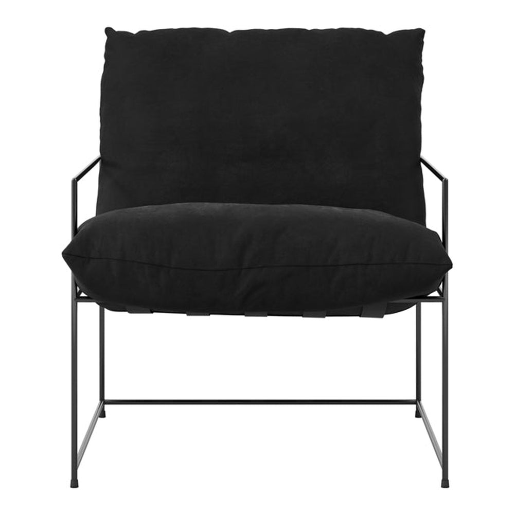 Product photograph of Brooklyn Accent Chair - Black Velvet from Olivia's