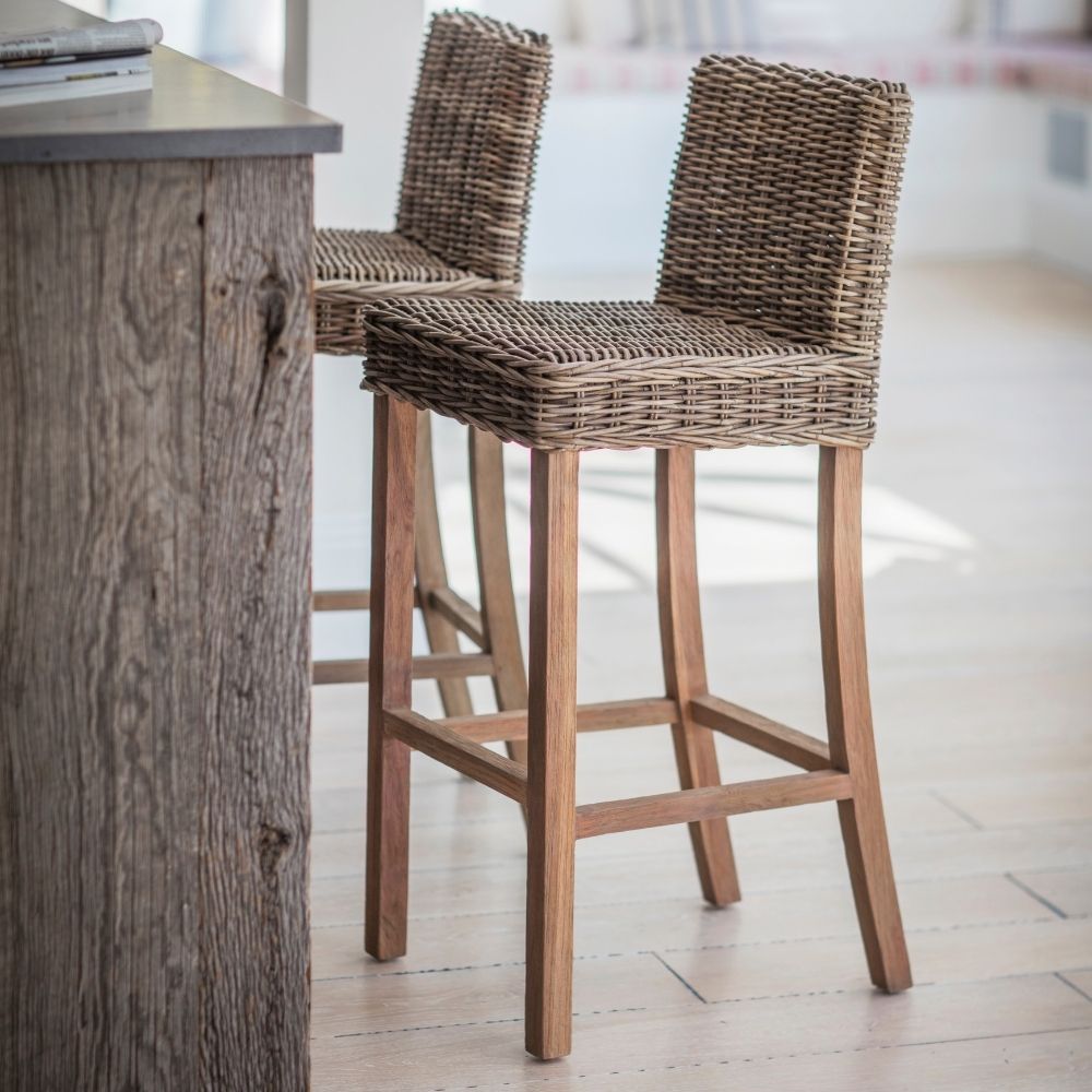 Product photograph of Garden Trading Bembridge Natural Bar Stool In Natural from Olivia's.