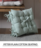 GALLERY INTERIORS PITTER PLAIN COTTON SEATPAD AQUA