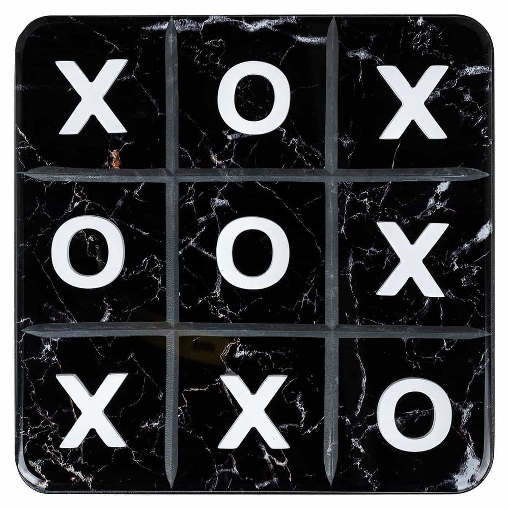 Product photograph of Richmond Interiors Tic Tac Toe Trixi Game In Black White from Olivia's.