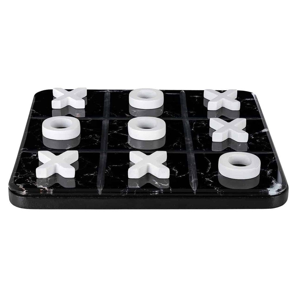 Product photograph of Richmond Interiors Tic Tac Toe Trixi Game In Black White from Olivia's.