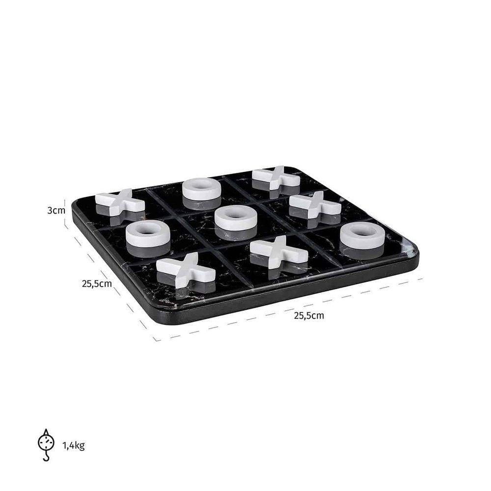 Product photograph of Richmond Interiors Tic Tac Toe Trixi Game In Black White from Olivia's.