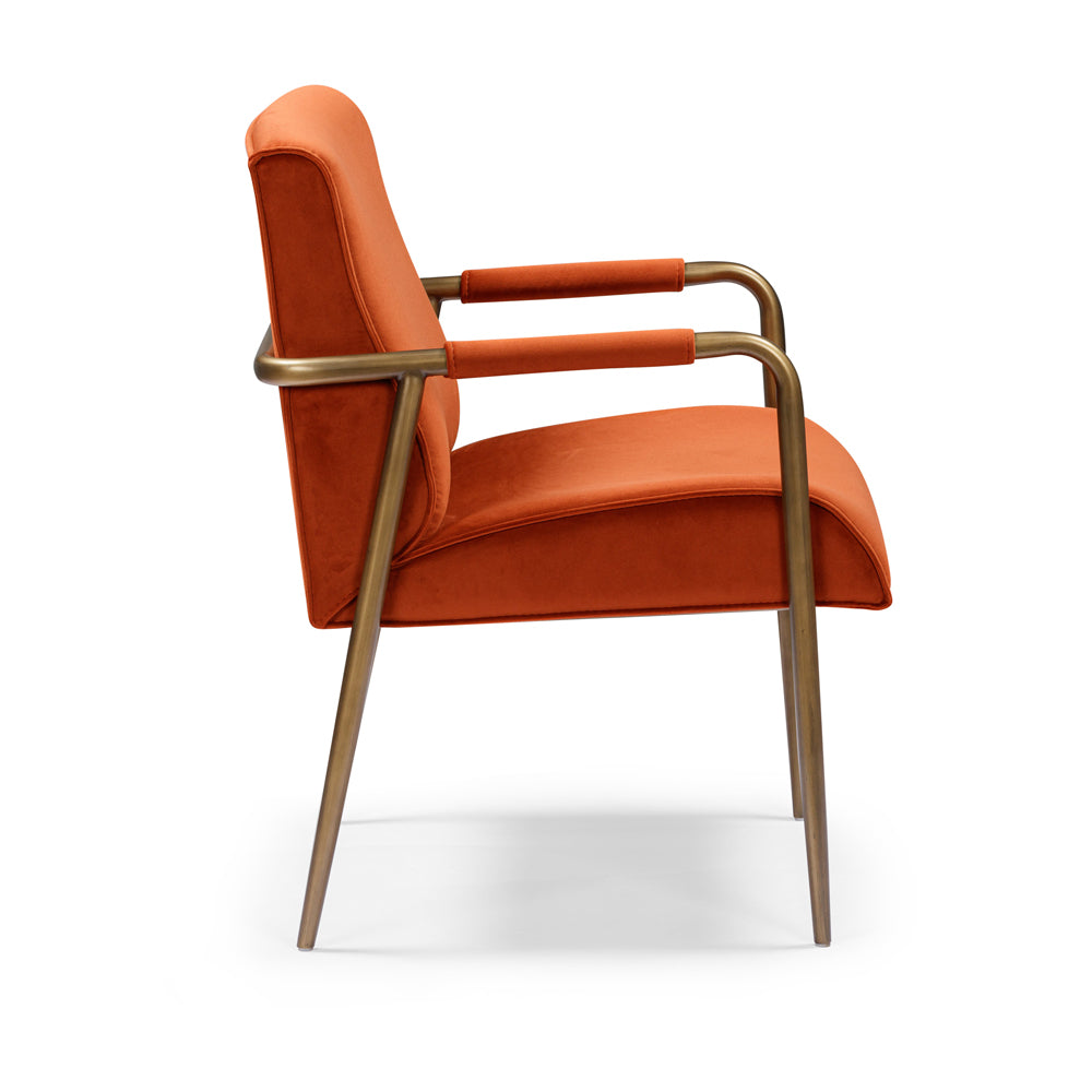 Product photograph of Di Designs Campden Club Chair - Rust Orange from Olivia's.