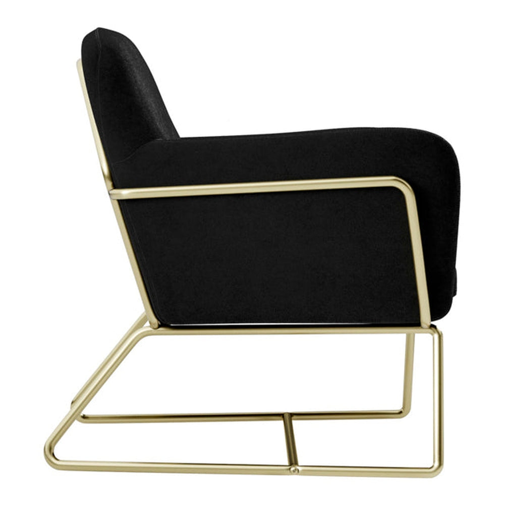 Product photograph of Theodore Armchair - Black Velvet Gold from Olivia's.
