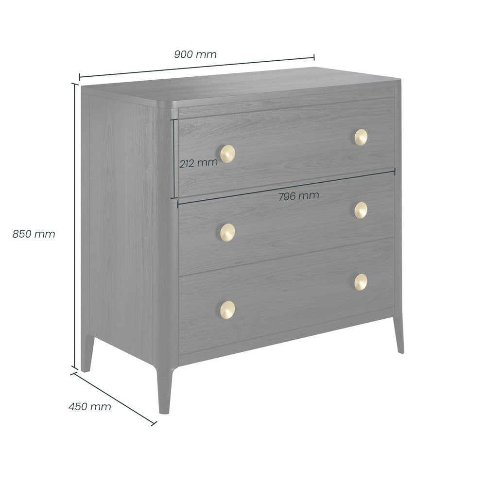 Product photograph of Olivia S Abberley Black Chest Of Drawers from Olivia's.