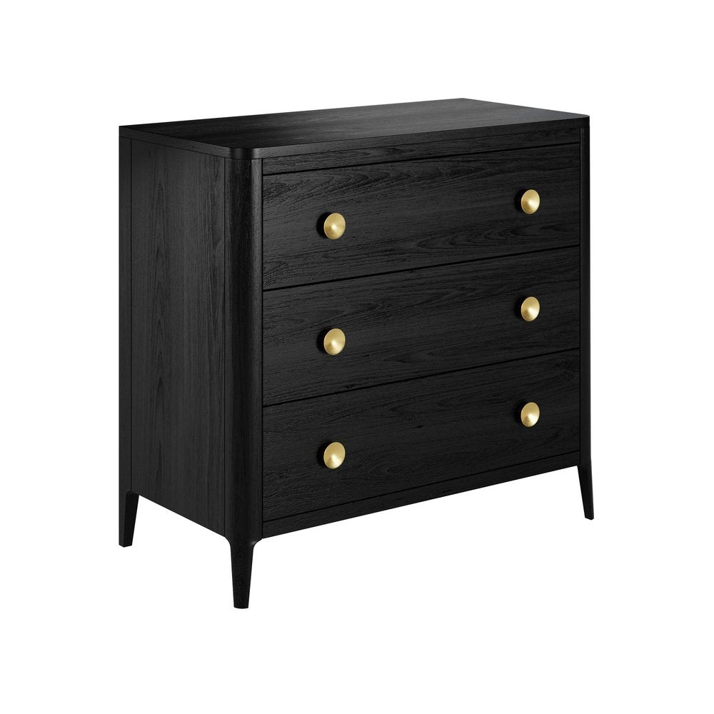 Product photograph of Olivia S Abberley Black Chest Of Drawers from Olivia's.