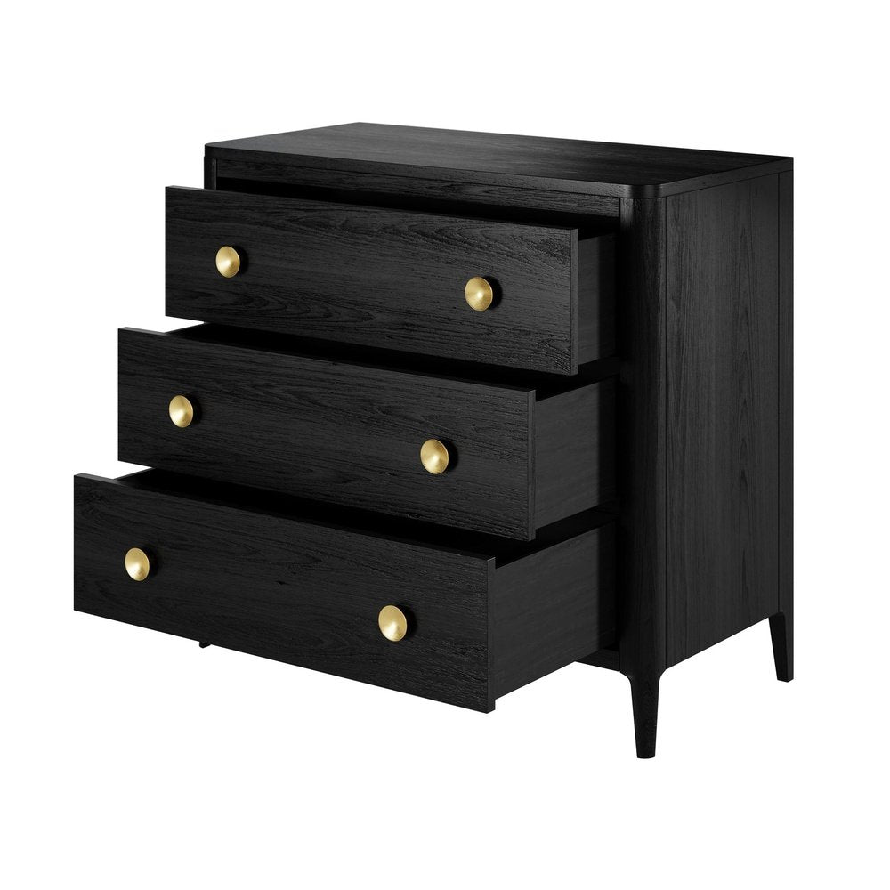 Product photograph of Olivia S Abberley Black Chest Of Drawers from Olivia's.