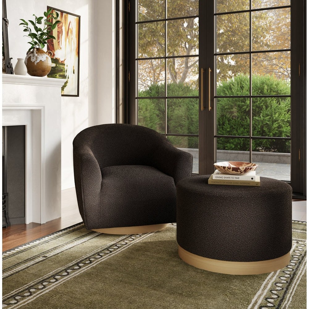 Product photograph of Bayside Swivel Accent Chair - Black from Olivia's.