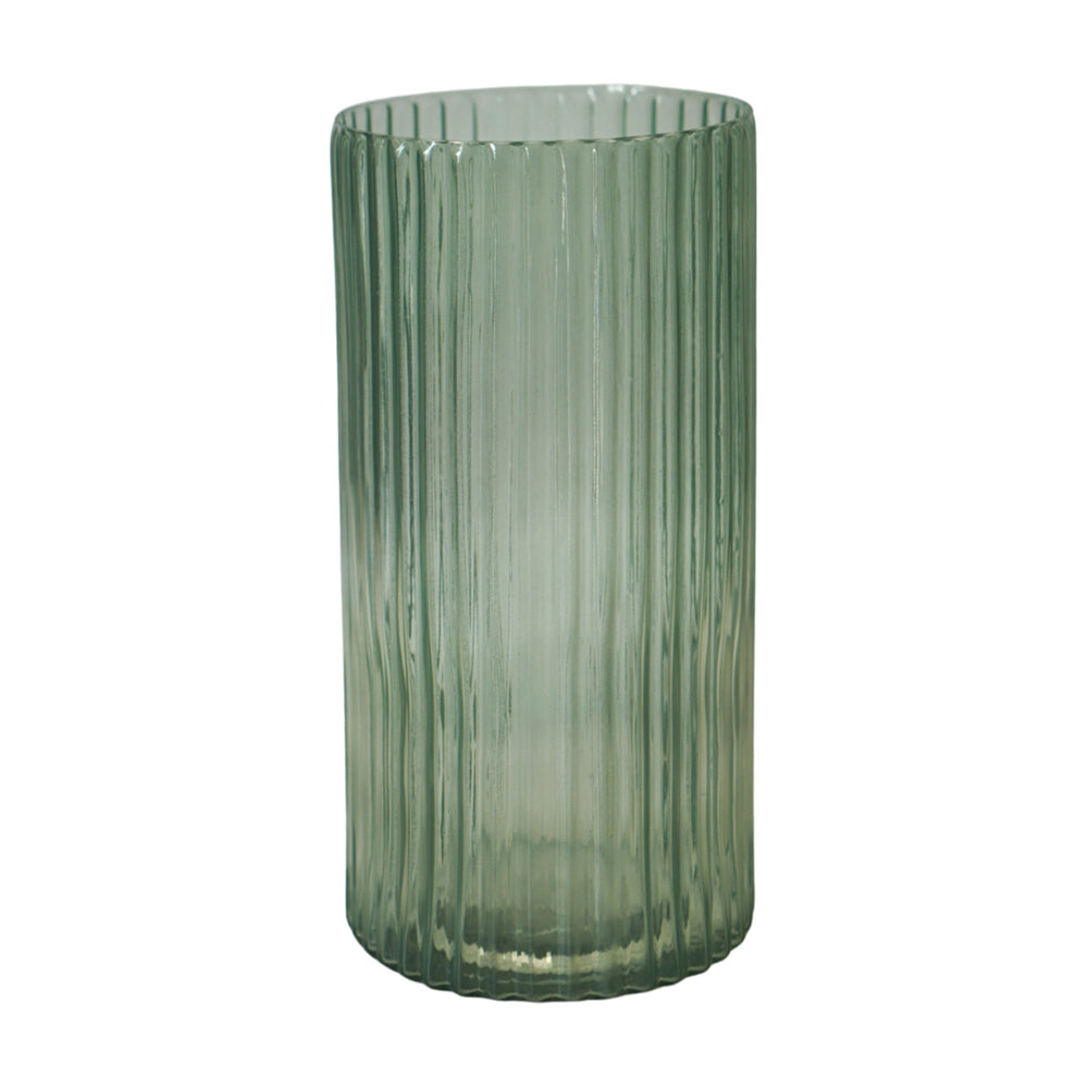 Ivyline Daphne Ribbed Vase Sage Outlet