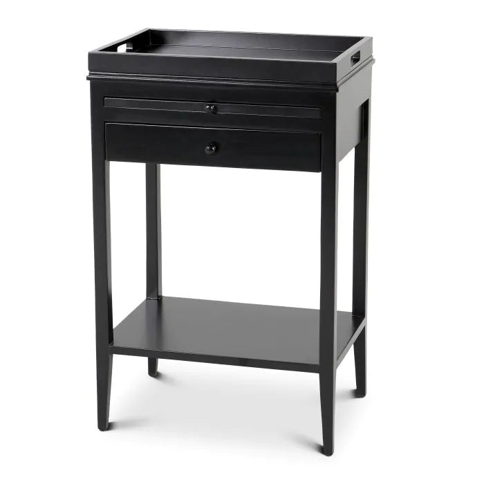 Product photograph of Eichholtz Broomer Side Table In Black Finish from Olivia's