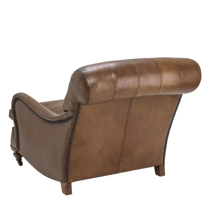 Eichholtz Caledonian Club Chair in Tobacco Leather