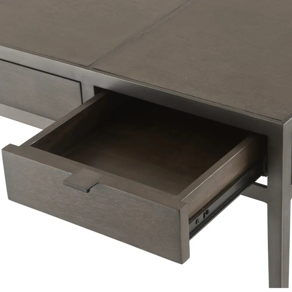 Product photograph of Eichholtz Scavullo Desk In Straight Charcoal Brown Oak Veneer from Olivia's.